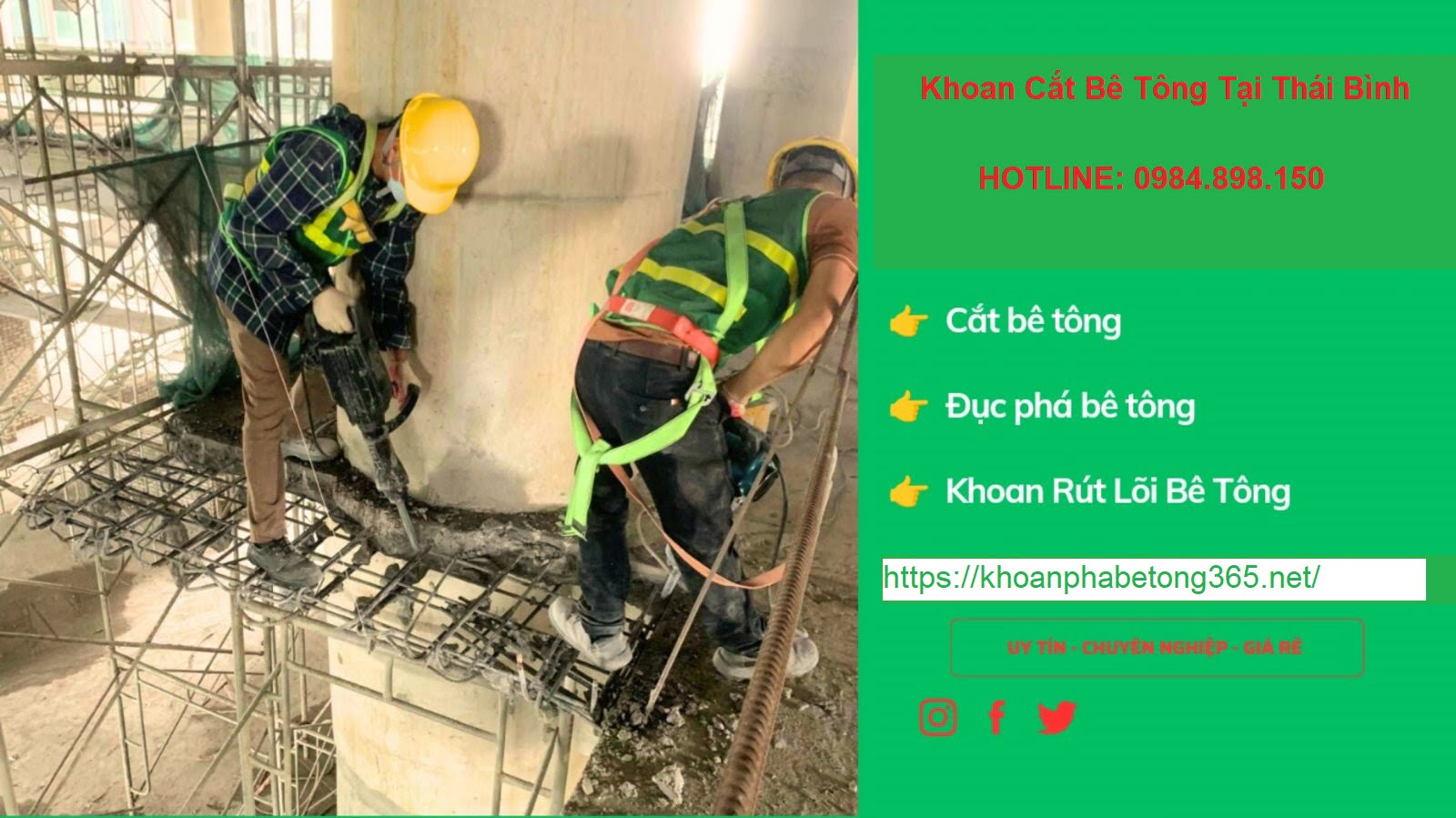 Khoan Cắt Bê Tông Tại Thái Bình