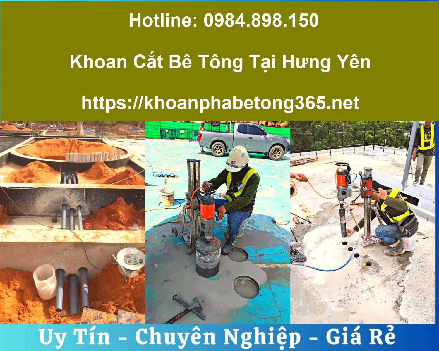 Khoan Cắt Bê Tông Tại Hưng Yên