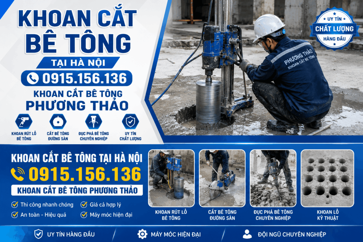 Khoan Cắt Bê Tông Phương Thảo