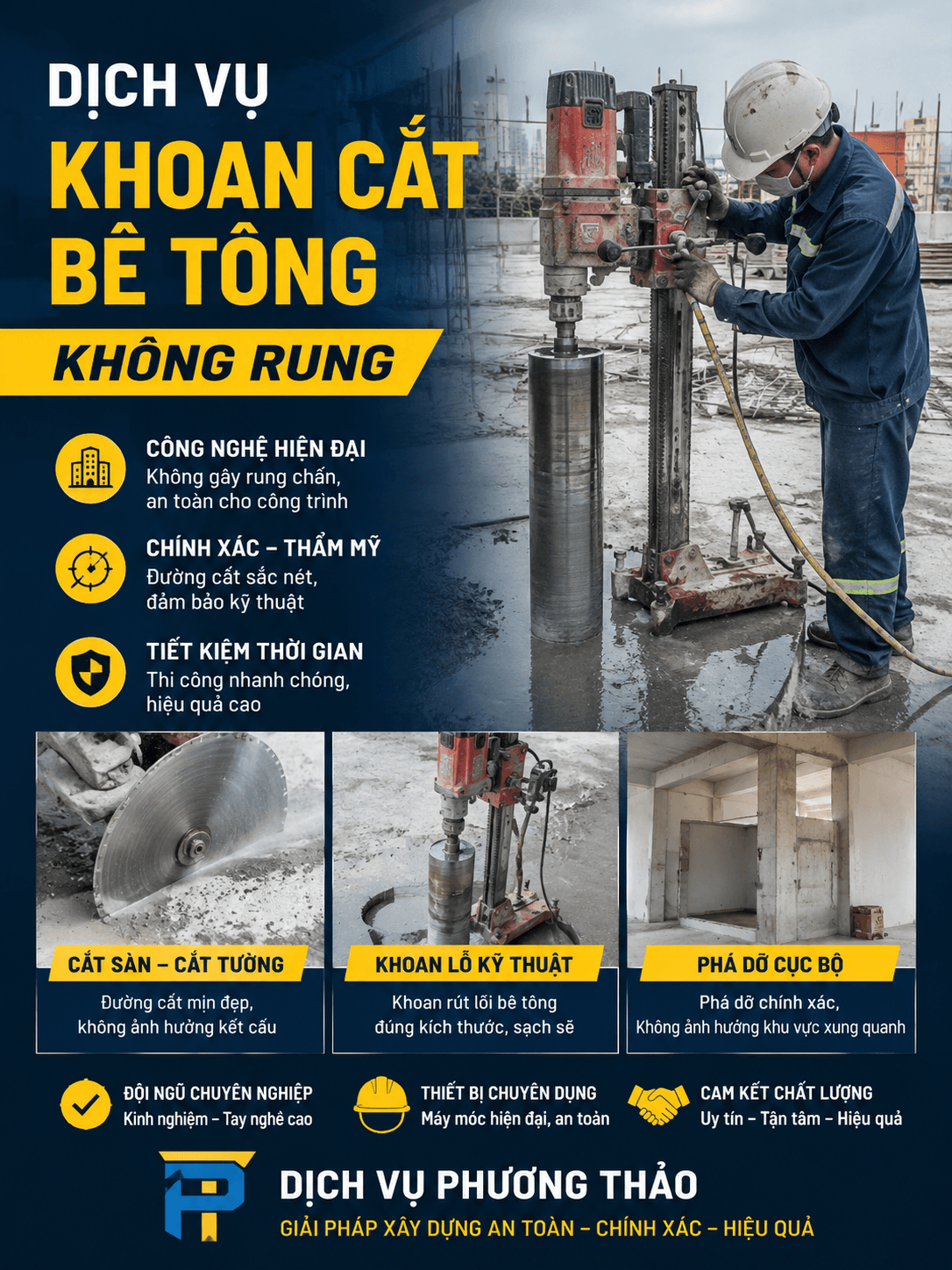 Khoan Cắt Bê Tông Không ồn