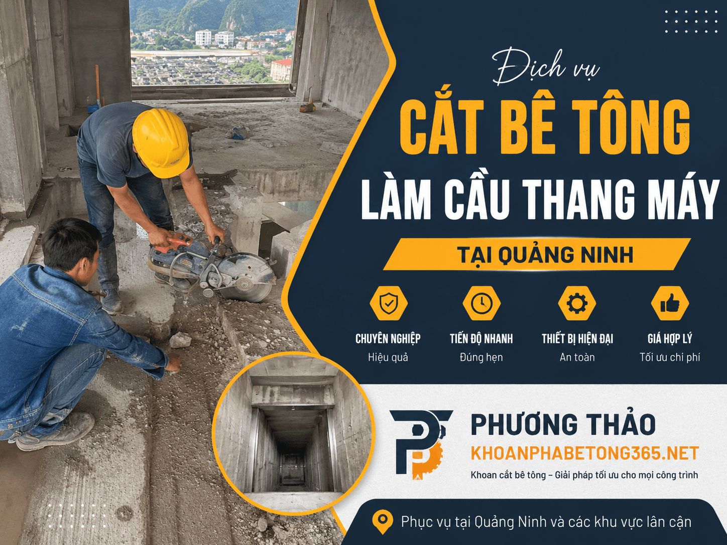 Cắt Bê Tông Làm Cầu Thang Máy