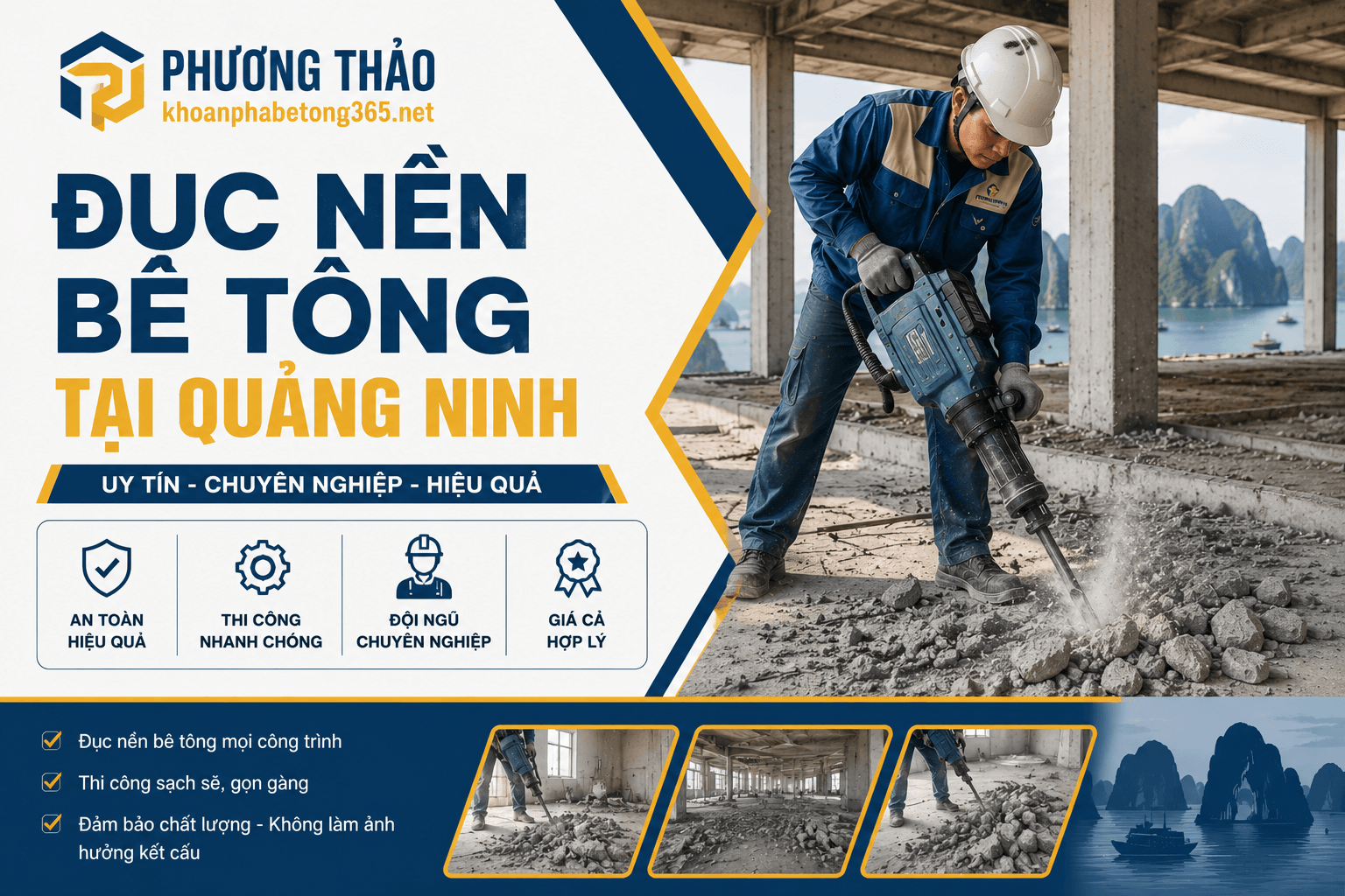 Đục Nền Bê Tông ở Quảng Ninh
