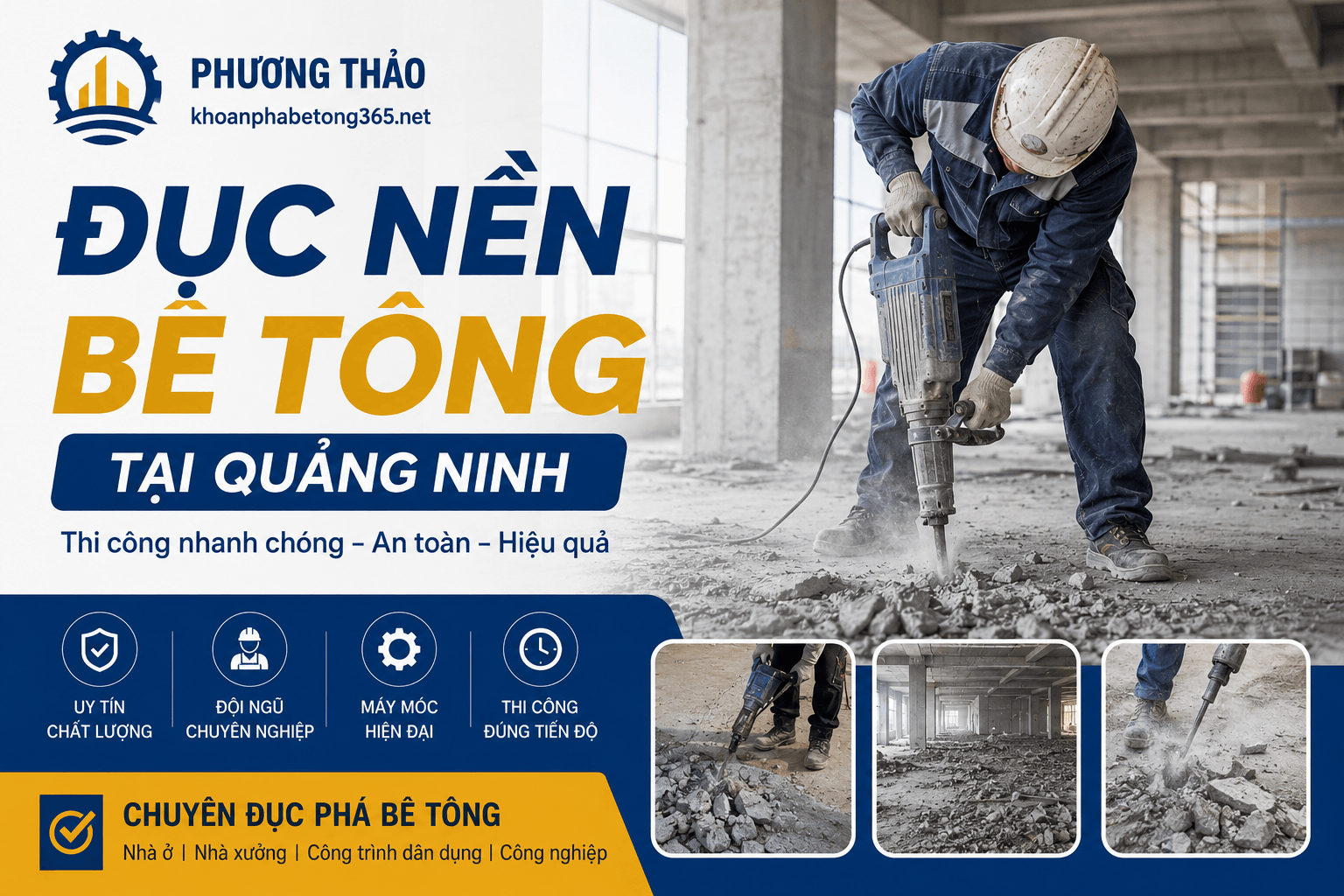 Đục Nền Bê Tông ở Tại Quảng Ninh