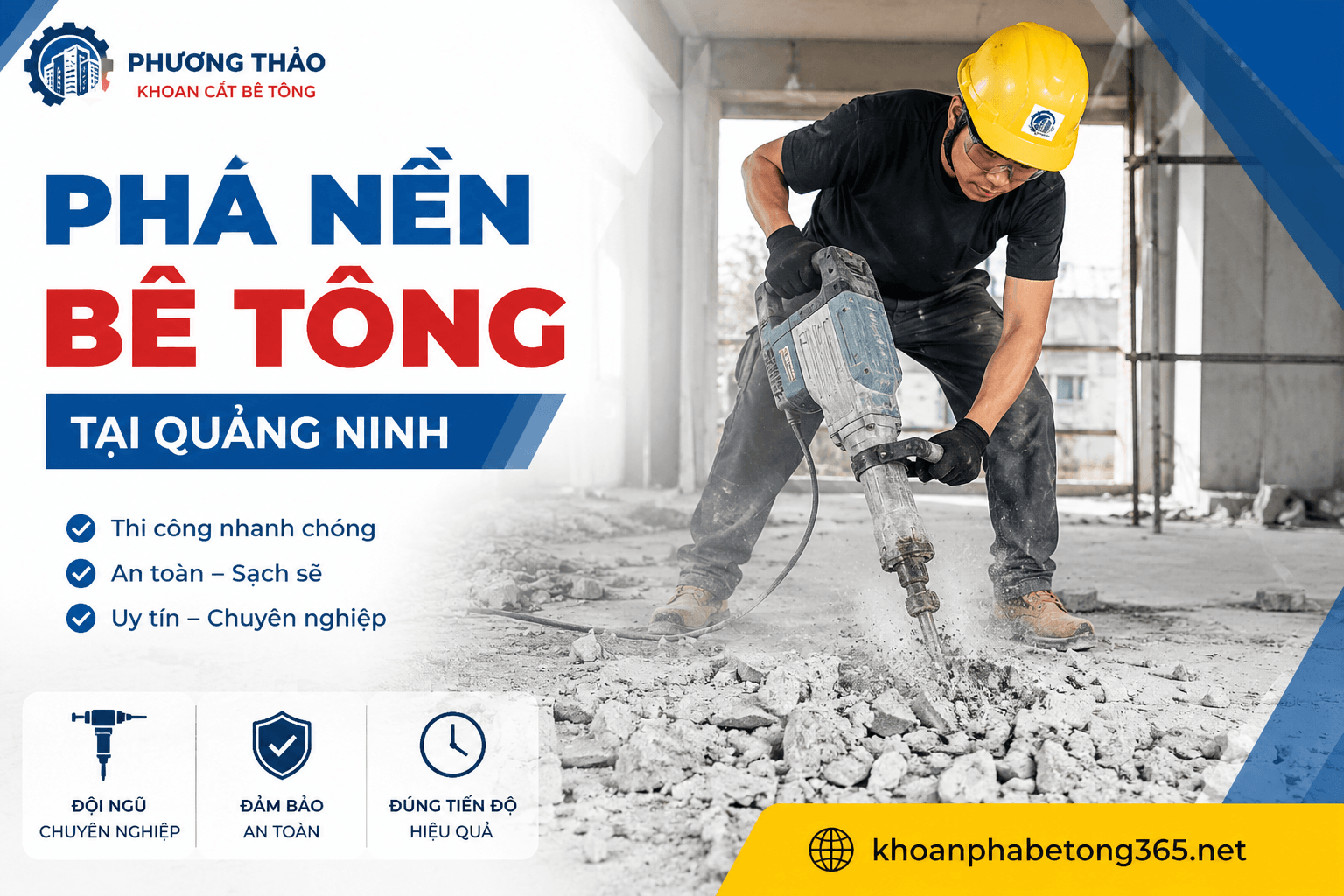 Phá Nền Bê Tông Quảng Ninh