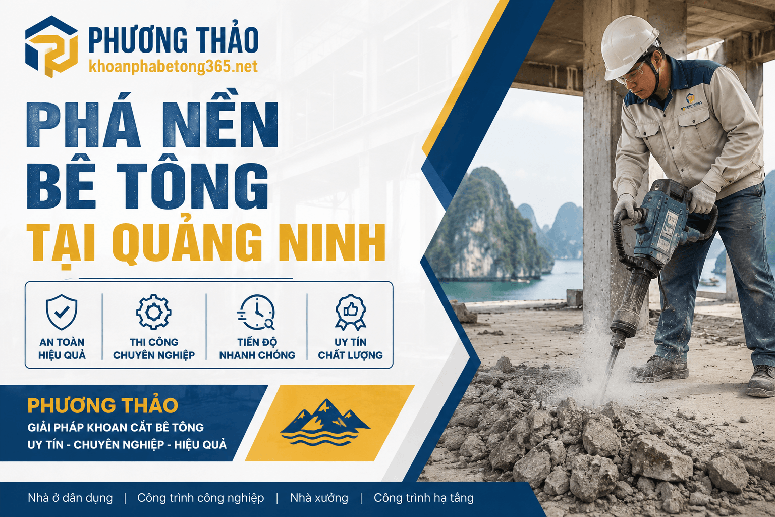 Phá Nền Bê Tông Tại Quảng Ninh