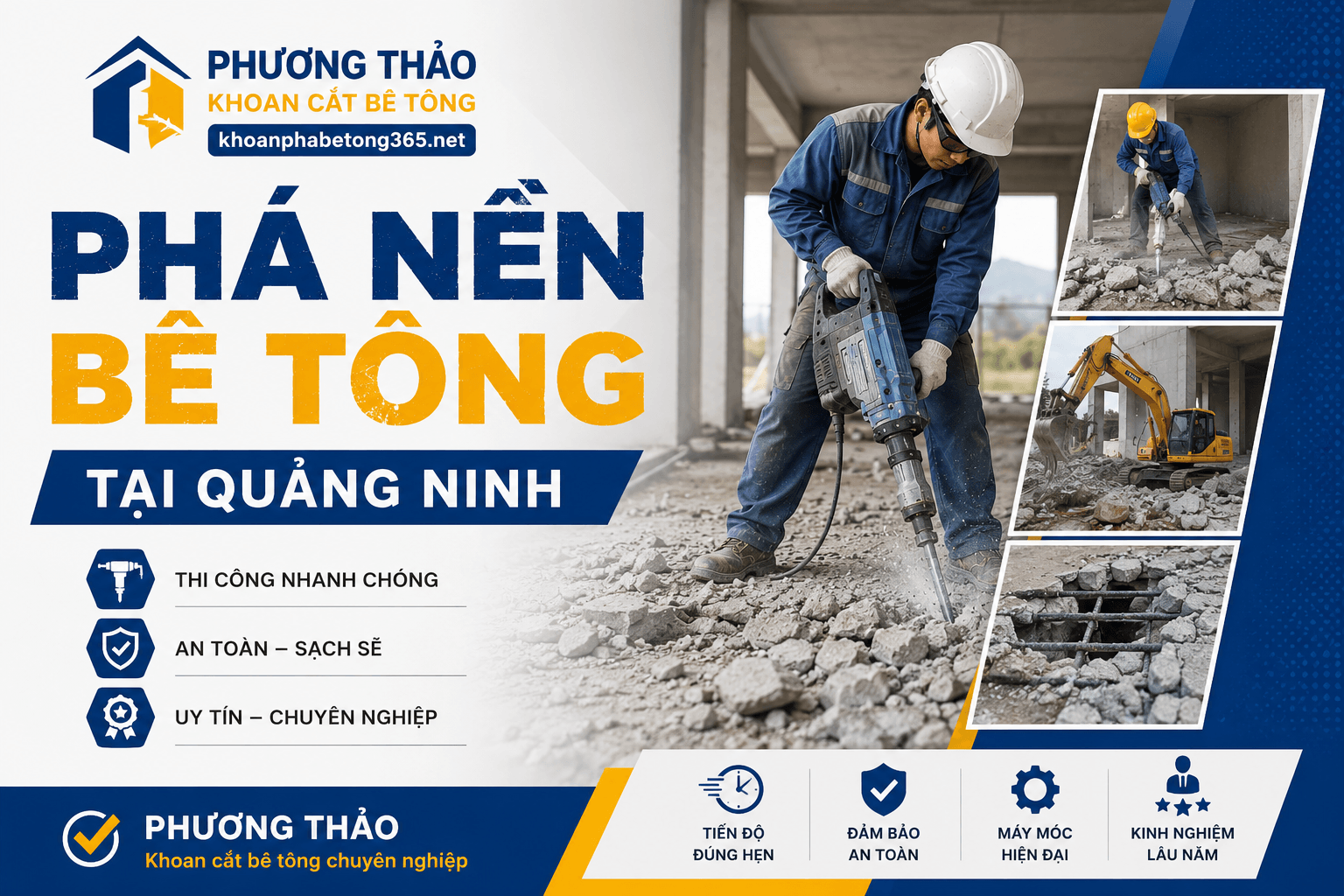 Phá Nền Bê Tông Uy Tín