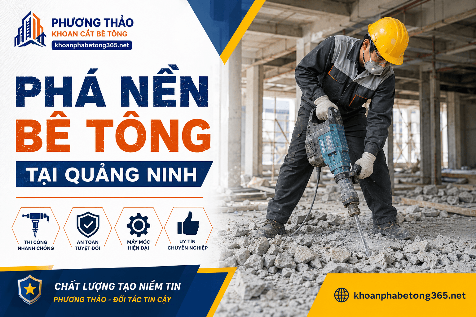 Phá Nền Bê Tông ở Quảng Ninh