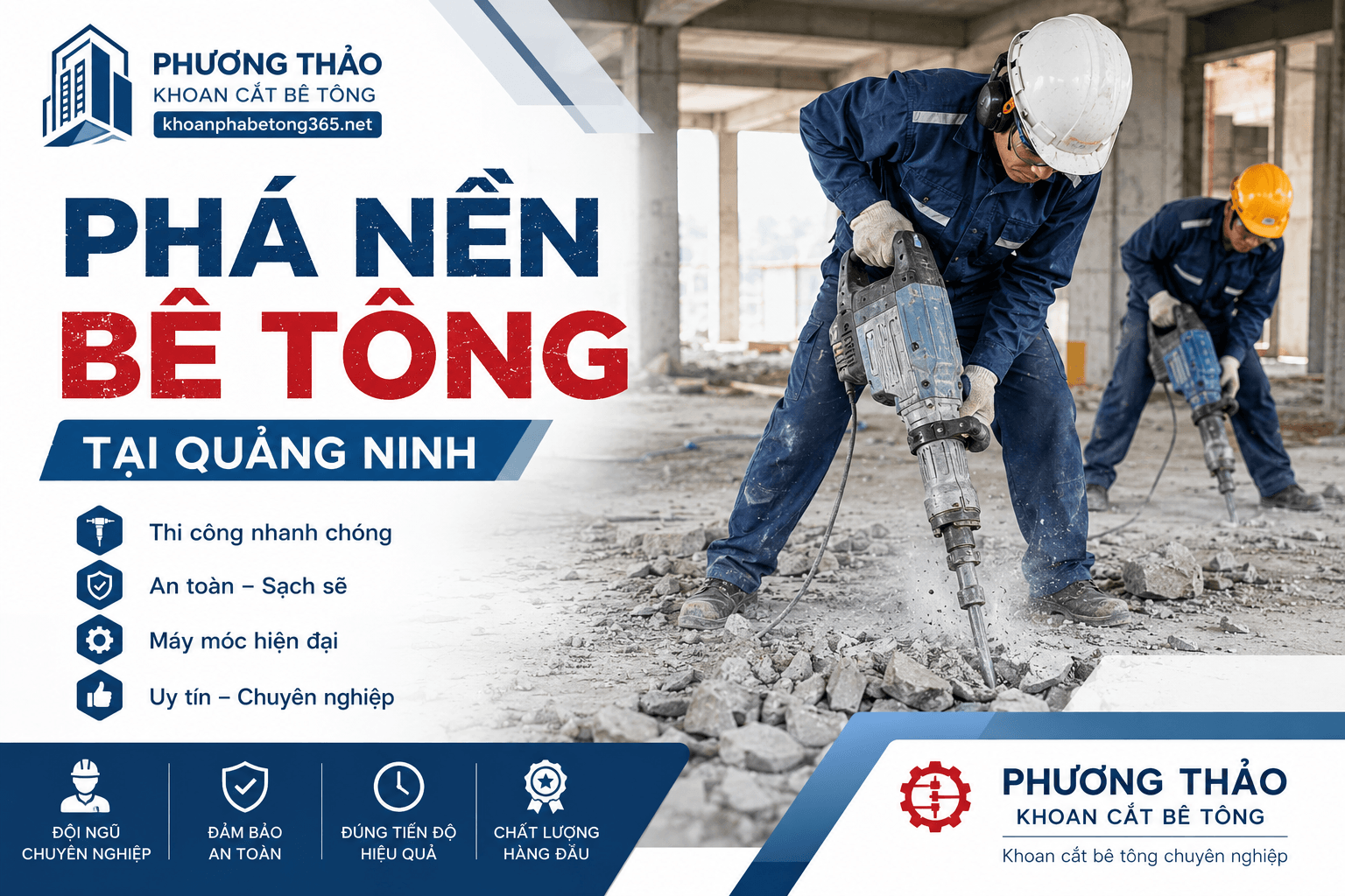 Phá Nền Bê Tông ở Tại Quảng Ninh