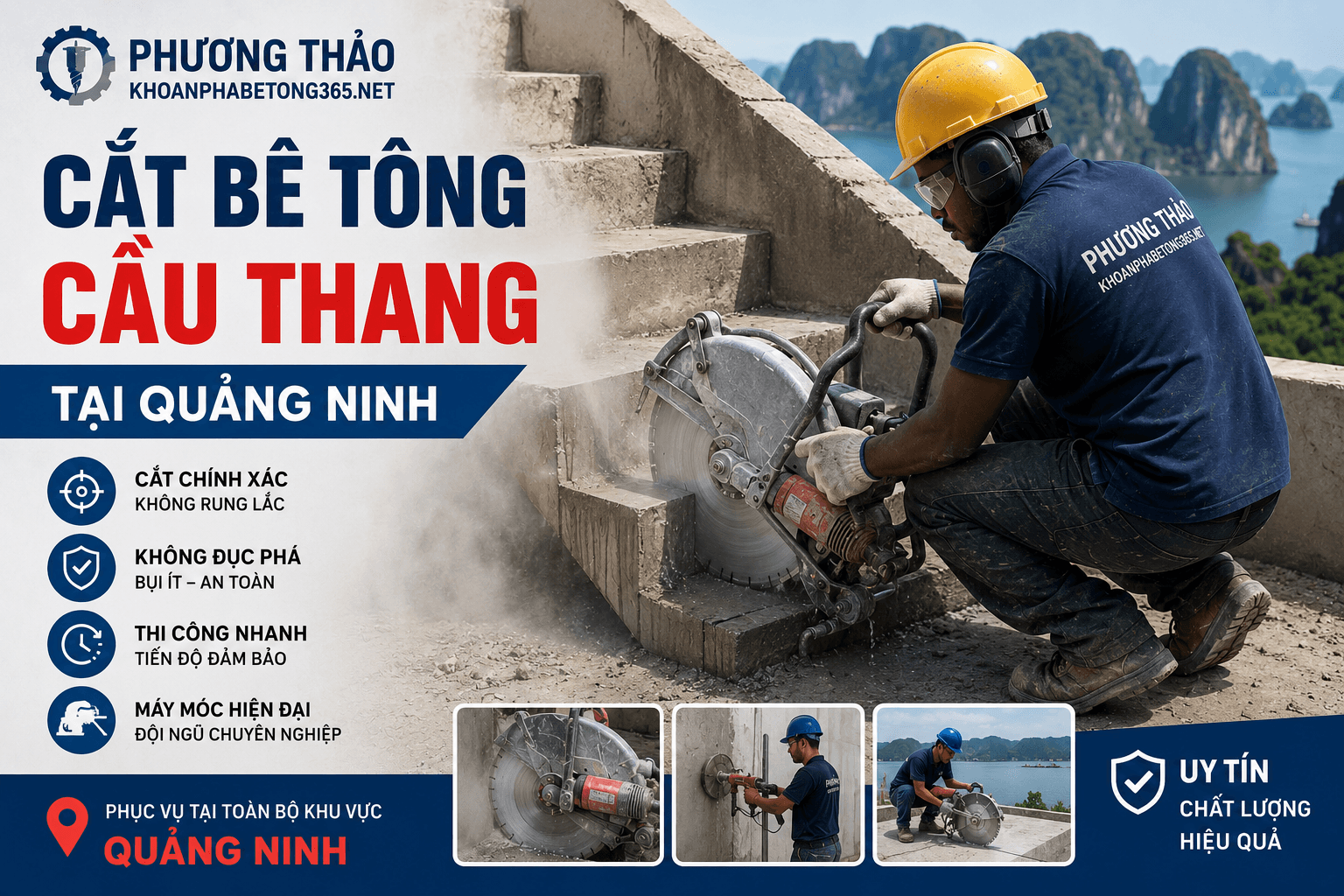 cắt bê tông cầu thang