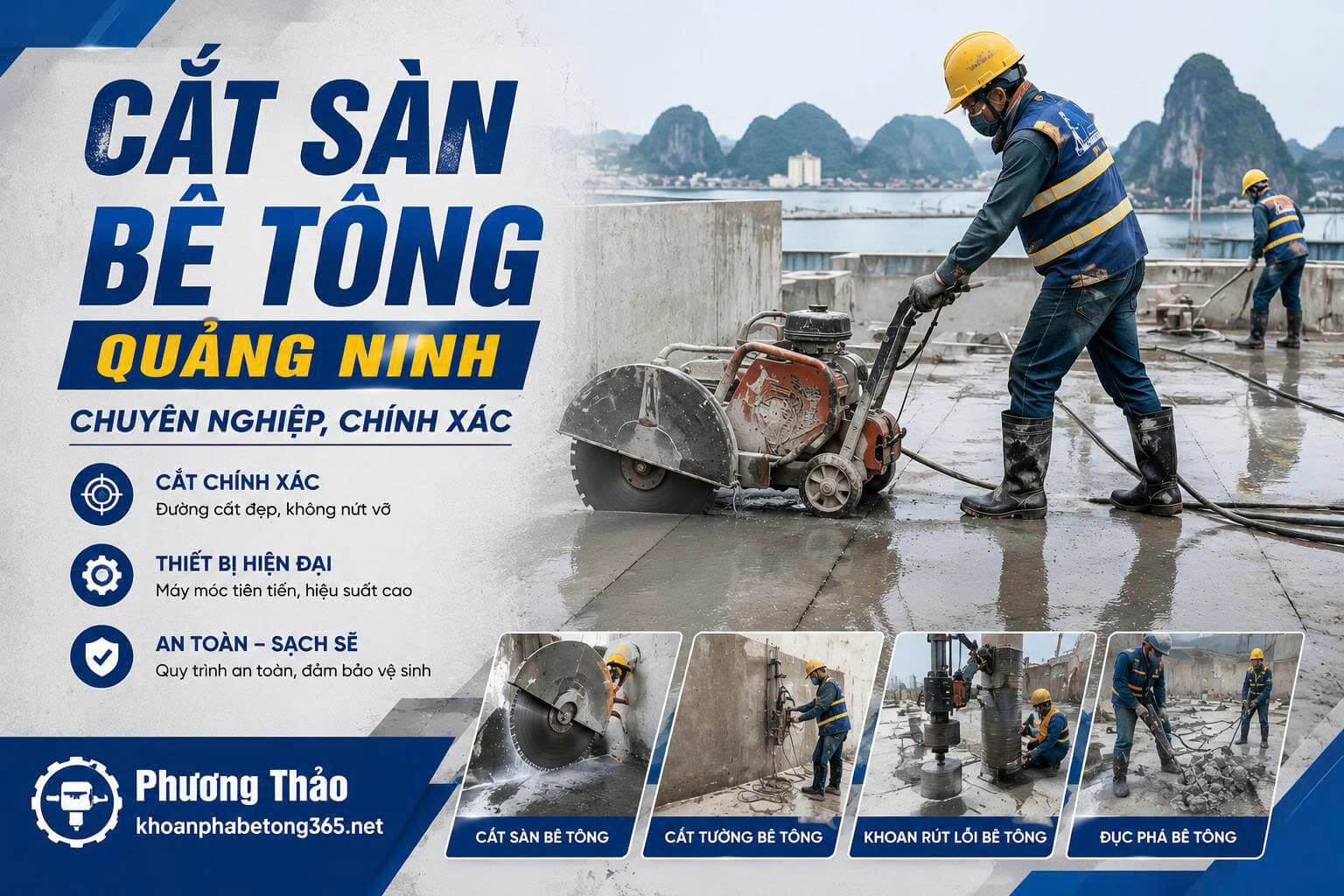 Cắt Sàn Bê Tông Quảng Ninh Chuyên Nghiệp, Chính Xác