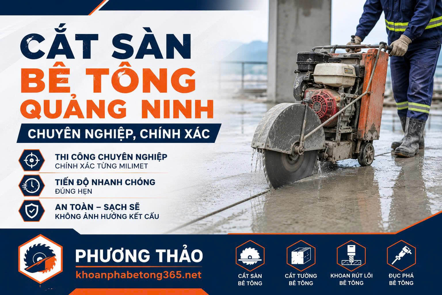 Cắt Sàn Bê Tông Quảng Ninh