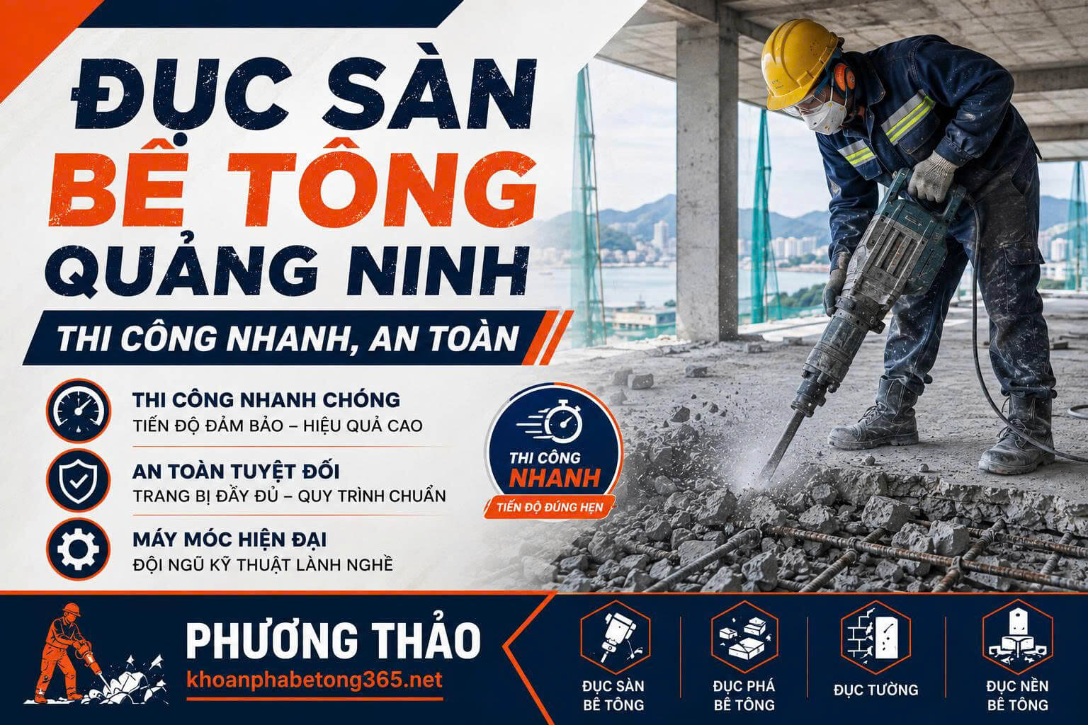 Đục Sàn Bê Tông Tại Quảng Ninh